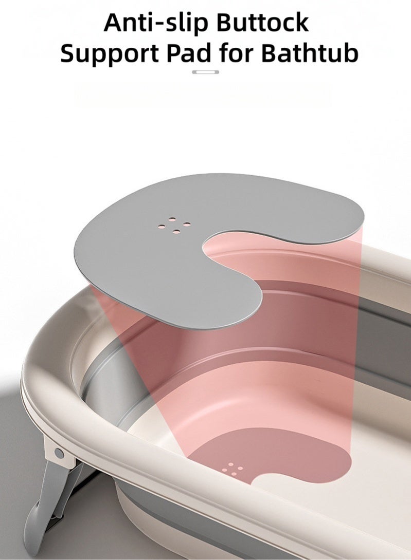 Bolivia's Foldable Baby Bathtub for Newborn to Toddler - LED Temperature Display, BPA-Free Non-Toxic, Anti-Slip Legs, Soft Cushion, Fast Drainage - Image 5